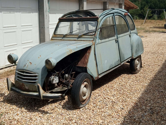 2cv AZA vert agarve de 1966