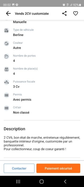 Screenshot_20220223-000249_Leboncoin.jpg (36.45 Kio) Vu 12051 fois Coup de cœur garanti... pas fou non
