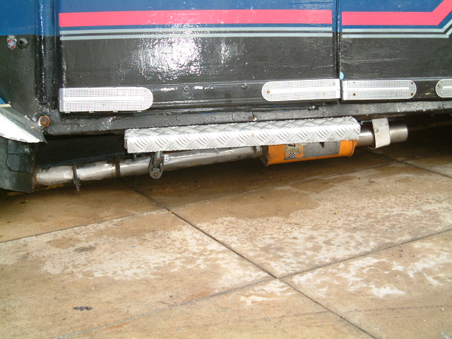 Exhaust dragging view Nearside of vehicle..JPG