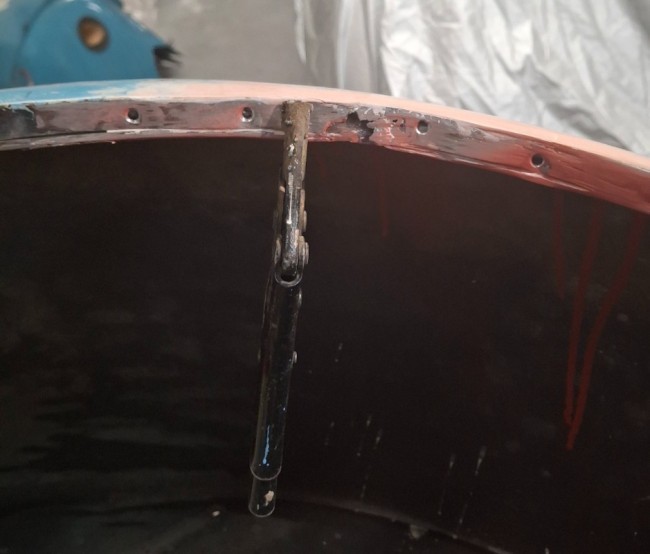 Préparation du renfort sous le galbe