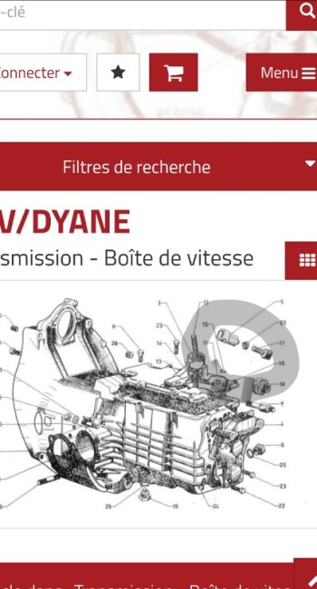 Engrenage qui entraîne le câble (entouré)