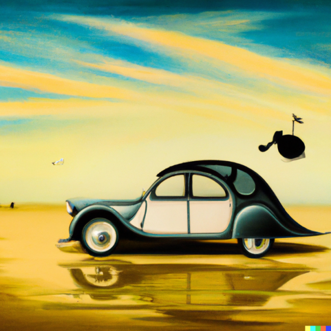DALL·E 2023-01-22 18.12.47 - Salvador Dali painting of Citroën 2CV charleston .png