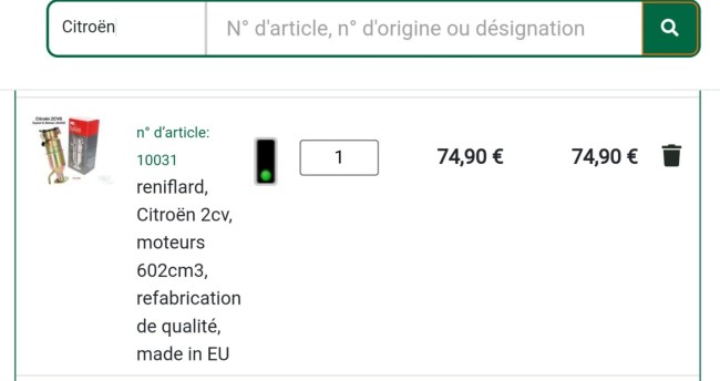 Avec 12,90€ de port