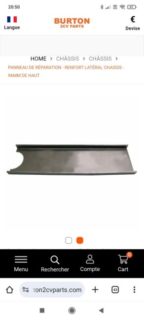 Tôle de réparation