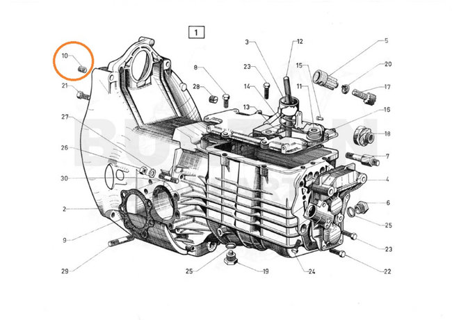 Guide centreur boite moteur